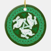 Celtic Trisangers Hares Keramisch Ornament (Achterkant)