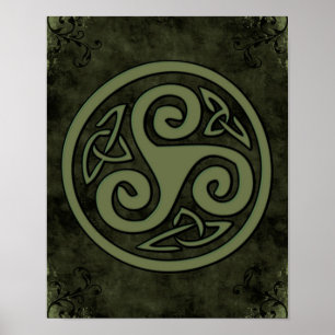 Celtic Trisangers Triskelion Poster