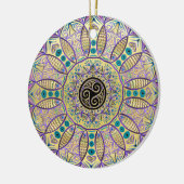 Celtic Trisemmerala kerstboomversier Keramisch Ornament (Links)