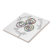 Celtic TrisemmerStrength Power Symbol Tegeltje (Zijkant)