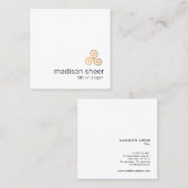 Celtic TrisemmerSymbol, Gold Triple Spirple Vierkante Visitekaartje (Voorkant / Achterkant)