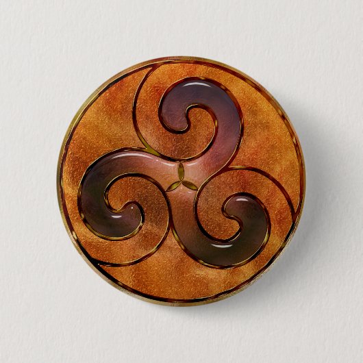 celtic trisĭ gold ronde button 5,7 cm (Voorkant)