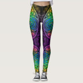 Celtic Triskele bunte Leggings (Voorkant)