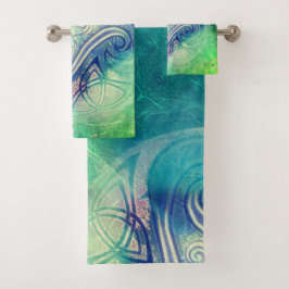 Celtic Triskele Handtücher und Waschlappen Bad Handdoek