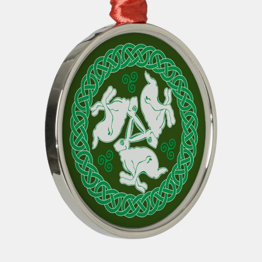 Celtic Triskele Hares Metalen Ornament (Rechts)