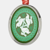 Celtic Triskele Hares Metalen Ornament (Links)