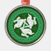 Celtic Triskele Hares Metalen Ornament (Voorkant)
