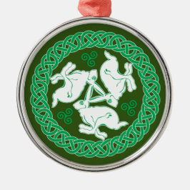 Celtic Triskele Hares Metalen Ornament