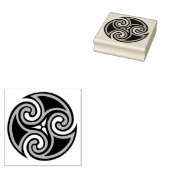 Celtic Triskele-Ornament Rubberstempel (Gestempeld)