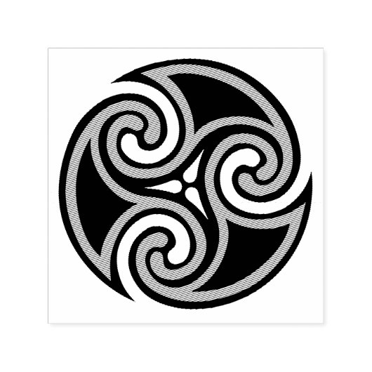 Celtic Triskele-Ornament Zelfinktende Stempel (Design)