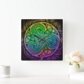 Celtic Triskele Uhr Vierkante Klok (Huis)