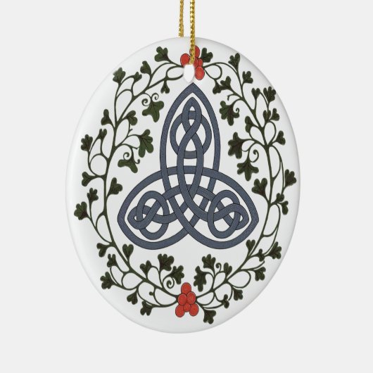 Celtic Triskele with Holly and Ivy Ornament (Rechts)