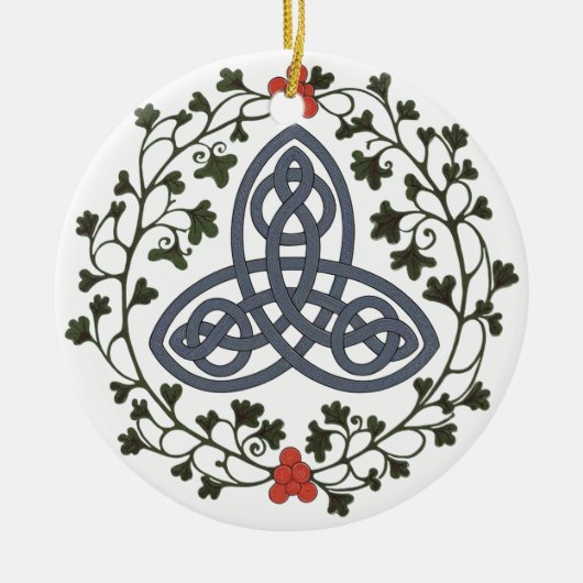Celtic Triskele with Holly and Ivy Ornament (Voorkant)