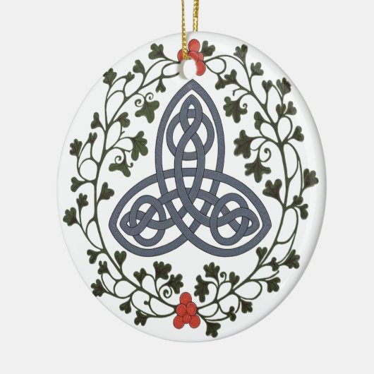 Celtic Triskele with Holly and Ivy Ornament (Links)