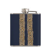 Celtic Triskelion (blauw) Aangepast Heupfles (Achterkant)