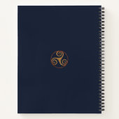 Celtic Triskelion (blauw) Aangepast Notitieboek (Achterkant)