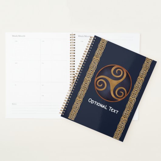 Celtic Triskelion (blauw) Aangepast Planner (Display)