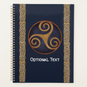 Celtic Triskelion (blauw) Aangepast Planner (Voorkant)