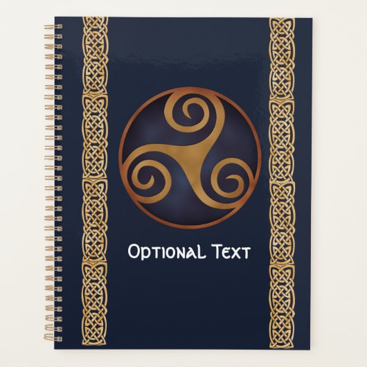 Celtic Triskelion (blauw) Aangepast Planner (Voorkant)