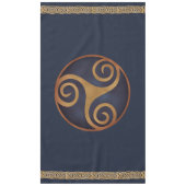 Celtic Triskelion (blauw) Aangepast Tafelkleed (Voorkant)