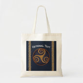 Celtic Triskelion (blauw) Aangepast Tote Bag (Voorkant)
