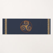 Celtic Triskelion (blauw) Aangepaste Sjabloon Yogamat (Voorkant (horizontaal))