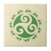 Celtic Triskelion & Shamrocks Tegeltje (Voorkant)