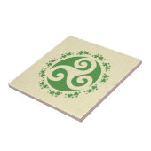 Celtic Triskelion & Shamrocks Tegeltje (Zijkant)