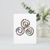 Celtic Triskelion Sterkte Briefkaart (Staand voorkant)
