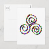 Celtic Triskelion Sterkte Briefkaart (Voorkant / Achterkant)