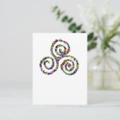 Celtic Triskelion Sterkte Briefkaart (Staand voorkant)