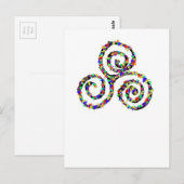 Celtic Triskelion Sterkte Briefkaart (Voorkant / Achterkant)
