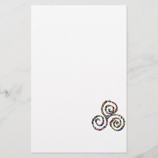 Celtic Triskelion Sterkte Briefpapier (Voorkant)