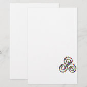 Celtic Triskelion Sterkte Briefpapier (Voorkant / Achterkant)