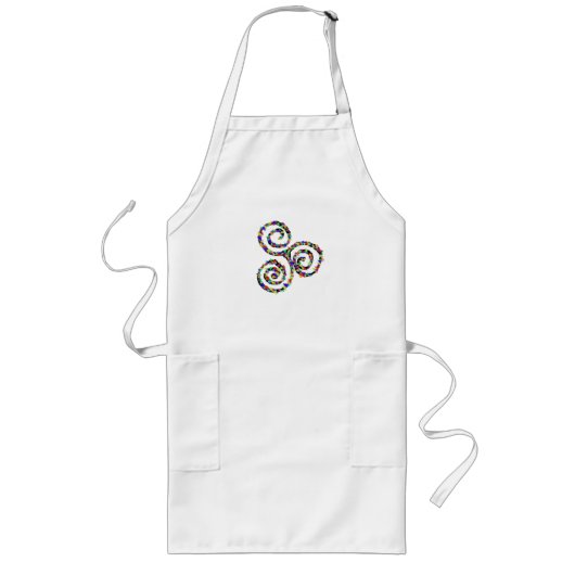 Celtic Triskelion Sterkte Lang Schort (Voorkant)