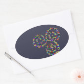 Celtic Triskelion Sterkte Ovale Sticker (Envelop)