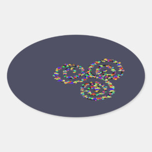 Celtic Triskelion Sterkte Ovale Sticker