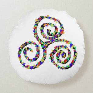 Celtic Triskelion Sterkte Rond Kussen
