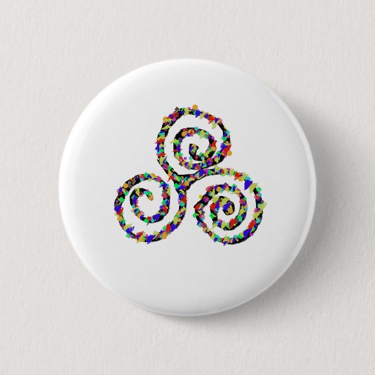 Celtic Triskelion Sterkte Ronde Button 5,7 Cm (Voorkant)