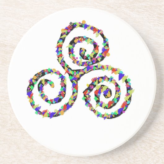 Celtic Triskelion Sterkte Zandsteen Onderzetter (Voorkant)