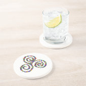 Celtic Triskelion Sterkte Zandsteen Onderzetter (Zijkant)