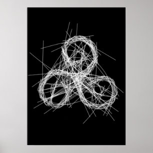 Celtic triskloon - Triple spiral symbol. Poster