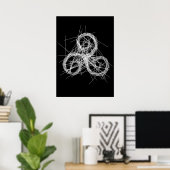 Celtic triskloon - Triple spiral symbol. Poster (Thuiskantoor)
