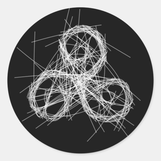 Celtic triskloon - Triple spiral symbol. Ronde Sticker (Voorkant)