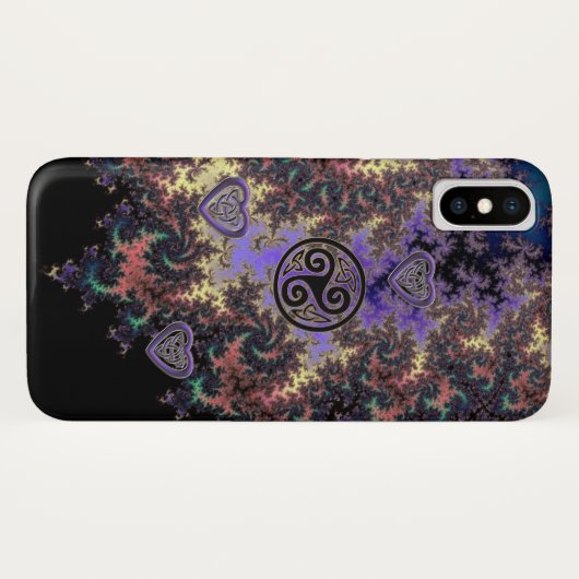 Celtic Triskratal Heart Knots iPhone Case (Achterkant (horizontaal))