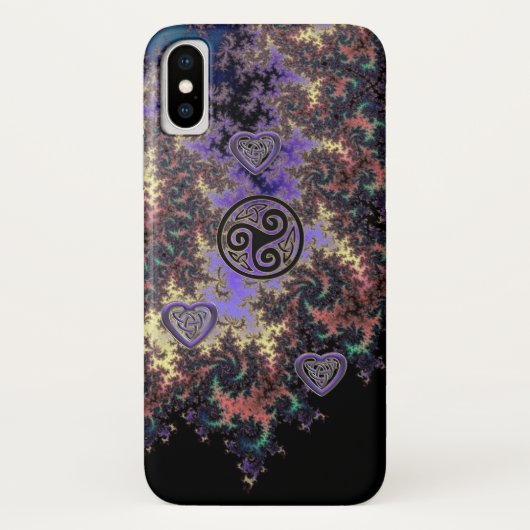 Celtic Triskratal Heart Knots iPhone Case (Achterkant)