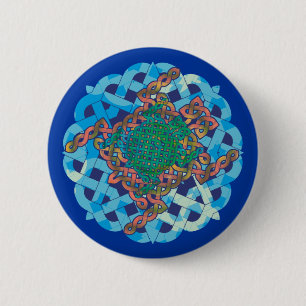 Celtic Turtle Buttonnen Ronde Button 5,7 Cm
