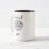 Celtic Two-Tone Mug, 15 oz Tweekleurige Koffiemok (Voorkant links)