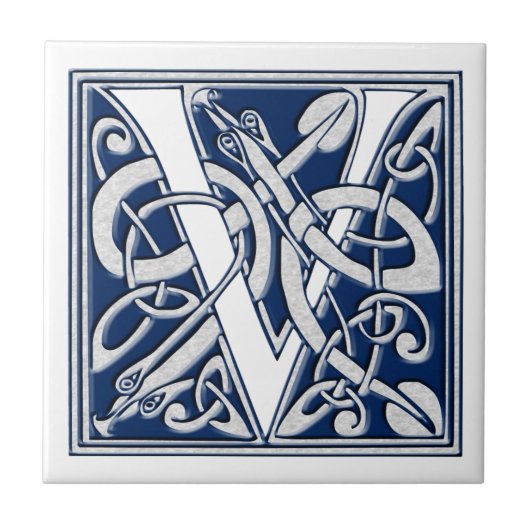 Celtic V monogram Tegeltje (Voorkant)