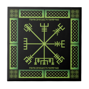 Celtic Vegvisir Ceramic Tile Tegeltje